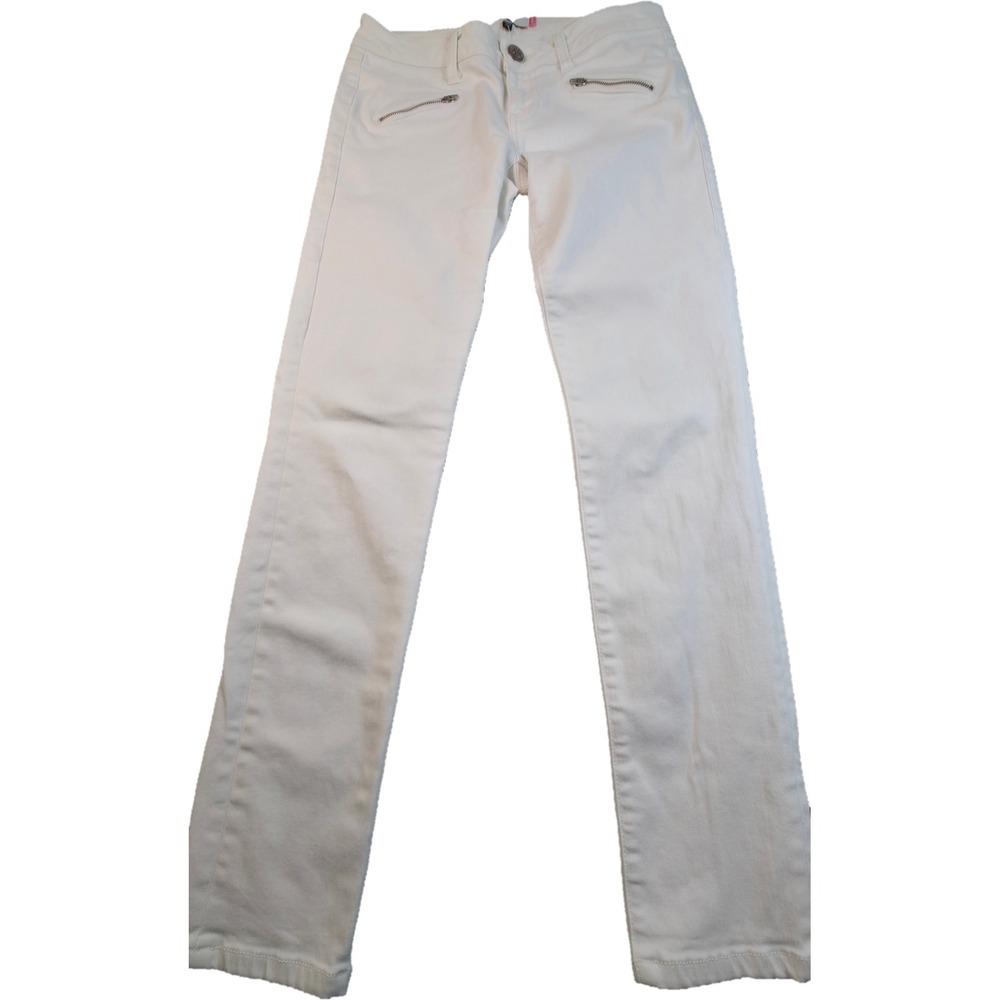 cabi Skinny Jeans Women 4 White Zipper Detail Excellent condition